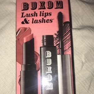 Buxom mascara and lipstick